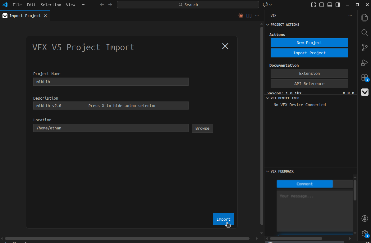 Import Template